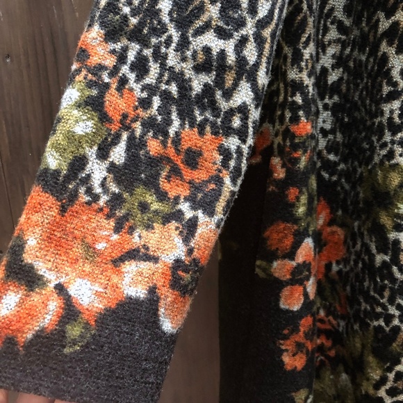 Vintage Leopard/Flower Anis. A Coat Size Medium - Picture 3 of 8